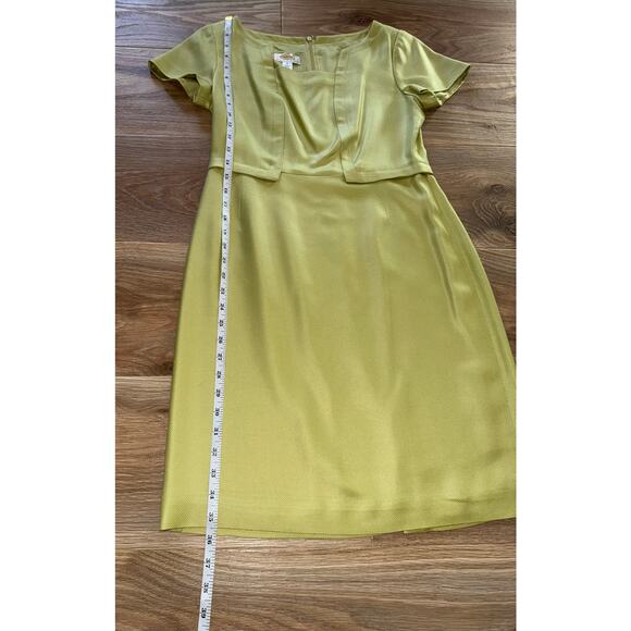 TALBOTS silk/wool blend green sheath dress - size 6 Petite - Picture 9 of 10